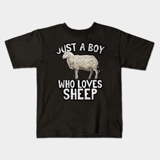 Just A Boy Who Loves Sheep Kids T-Shirt